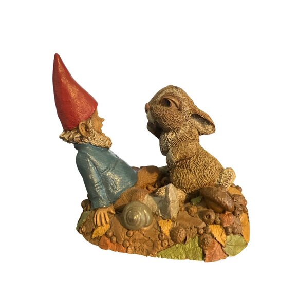 Vintage Tom Clark Cotton Tales Garden Gnome Figurine 4" Rabbit Snail Numbered 20 - Picture 1 of 5